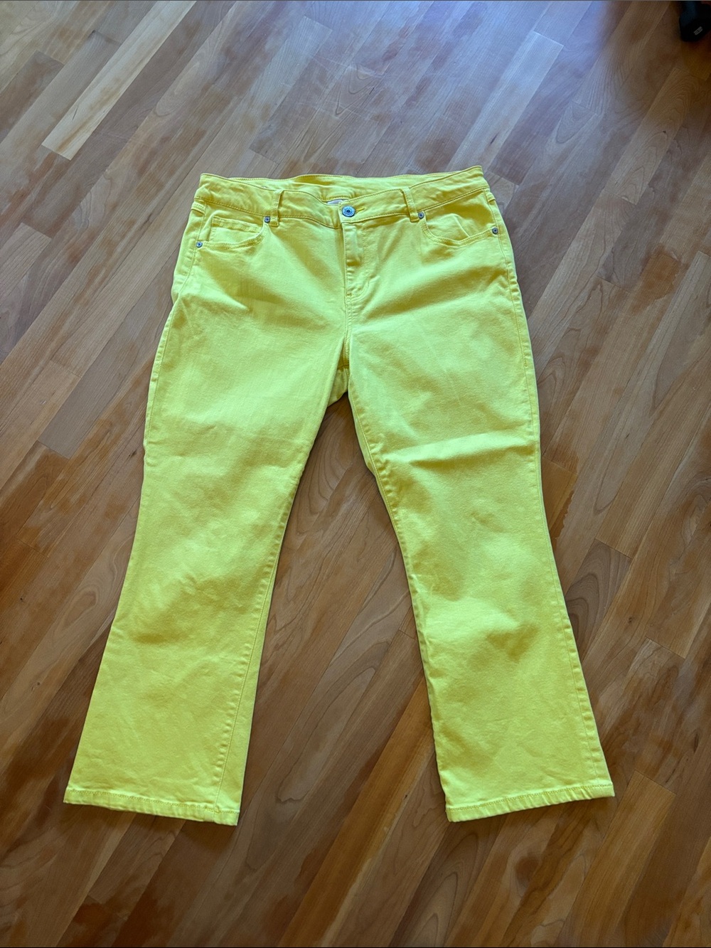 CAbi Bright Yellow Cropped Pants